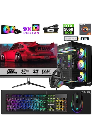 Xaser Star X270 R5-7500F 32 GB 1 TB M.2 NVMe SSD 8 GB RTX5060 27" Free Dos Dizüstü Bilgisayar