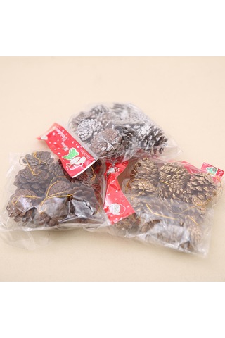 Kangvka 9 Adet Ahşap Kestane Noel Ağaç Dekorasyonu - Ev Ofis Noel Atmosferi Oluşturucu Asma Süsleri Beyaz Çok Renkli