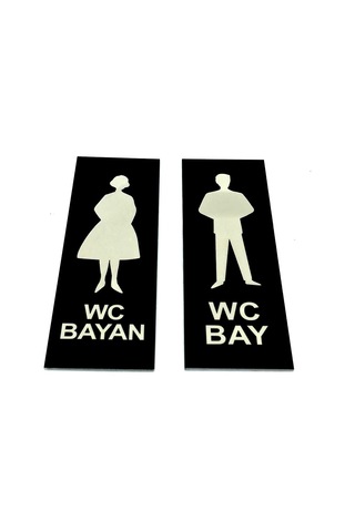 Wc Tuvalet Tabelası Bayan Bay Takım 2 Adet 5 Cm X 15 Cm (416946707)