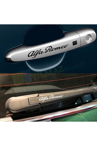 Alfa Romeo Logo Yan Ayna Kapı Kolu Jant Kaliper Oto Sticker 12 Ad