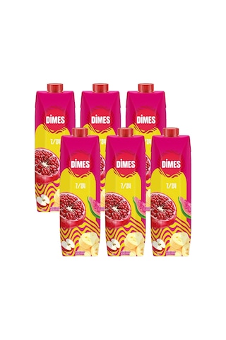 Dimes 7/24 Enerji Karışık Meyve Suyu 1 Lt X 6 Adet