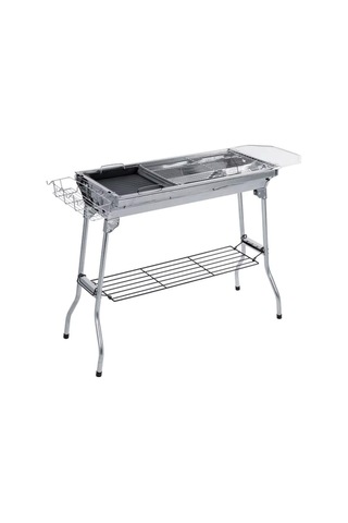 Madfox Grillmate Portatif Katlanır Bbq Mangal Mz Gümüş