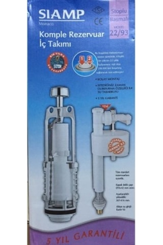 Tema Siamp 22/93 Basmalı Rezervuar İç Takımı Beyaz Tema Siamp 22/93 Basmalı Rezervuar İç Takımı Beyaz