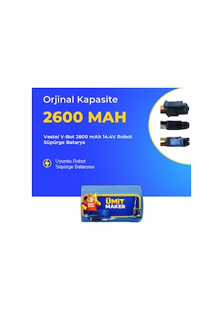 Vestel V-bot 2600 Mah 14.4v Robot Süpürge Batarya