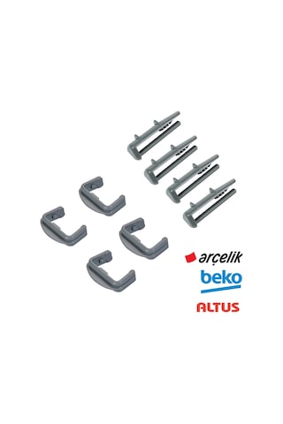 Arçelik Uyumlu Bulaşık Makinesi Ön Arka Sepet Ray Tutucu Pim 8'Li Set - 472514078