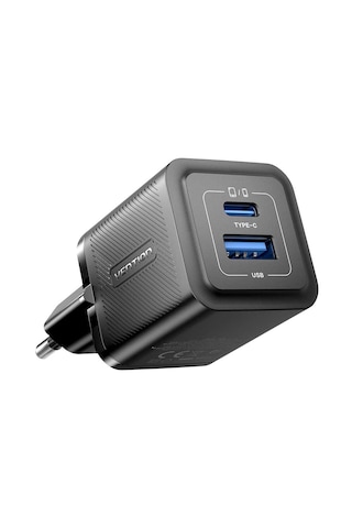 Vention 30w Gan Çift Çıkışlı 1xusb-c 30w + 1xusb-a 30w Hızlı Şarj Cihazı İphone Uyumlu