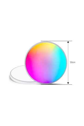 Yaozixa "16 Milyon Renk Seçeneği İle Uzaktan Kumandalı Led Tavan Lambası - Yatak Odası Ve Salon İçin Ayarlanabilir Aydınlatma" Beyaz