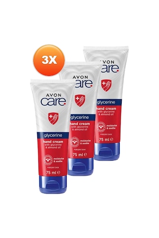 Avon Care Gliserin Ve Badem Yağı İçeren El Kremi 3 x 75 ML