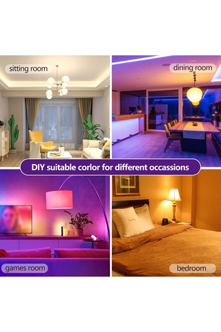 Dianziye 10w E27 Wifi Akıllı Ampul, Rgb+cct 16m Renk, 2700k-6500k, Alexa/google Ses Kontrolü, Dimmable, 220v 1 Adet