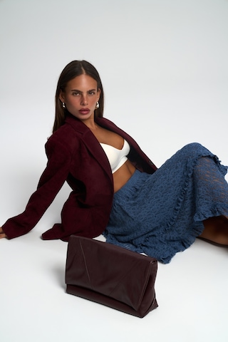 Mireya Asimetrik İndigo Dantel Etek İndigo