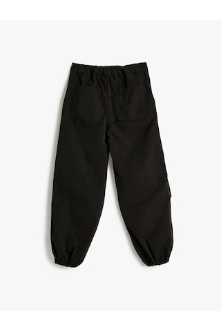 Koton Cepli Standart Bel Paraşüt Jogger Pantolon Siyah 5wkg40010ad Siyah