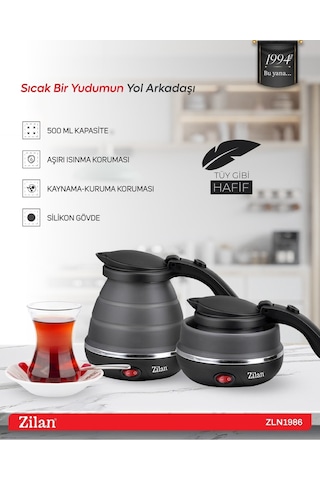 Zilan ZLN1986 1.7 L Katlanabilir Elektrikli Su Isıtıcı