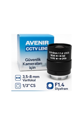 3.5-8mm Manuel Iris Varifokal Lens Güvenlik Kameraları İçin Ayarlanabilir Odaklı Lens
