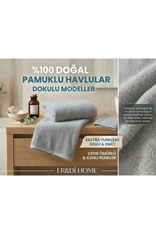 Banyo Havlusu %100 Pamuk 70 140 Taş Gri