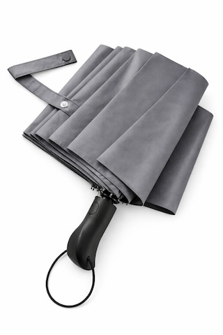Ergonomik Saplı 10 Telli Otomatik Şemsiye Gri