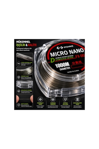 Micro Nano 0.06mm 1000m Lcd-ekran Ayırma Teli - Çelik Kesme Teli