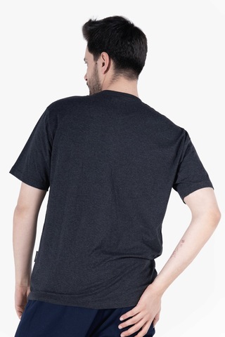 T-shirt Bisiklet Yakalı İş Tişörtü Antrasit Melanj