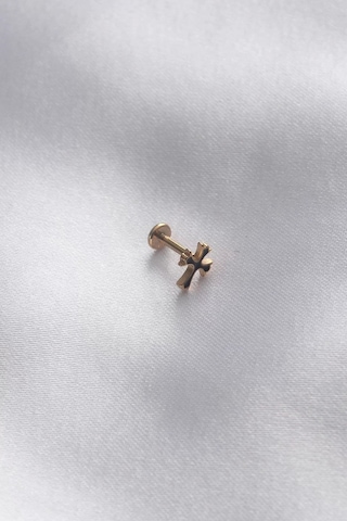 316L Cerrahi Çelik Gold Renk Tragus Piercing Altın