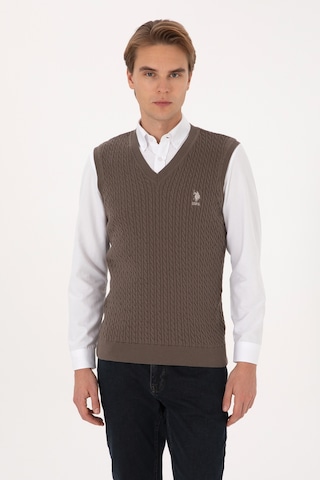 U.s. Polo Assn. Erkek Vizon Süveter 50318160-vr052 Vızon
