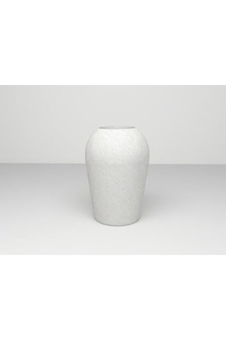 Nuano Consept Zen Serisi Yuvarlak Saksı Beyaz 42x50