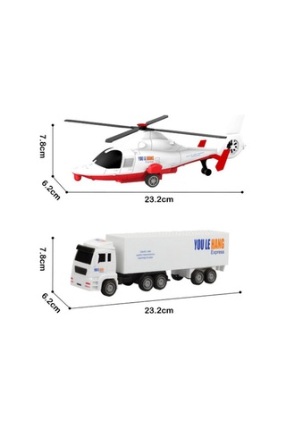City Car Helikopter Ve Kamyon İkili Araç Seti