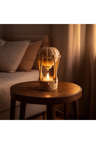 Fibrika Store Skylight: Nostaljik Sıcak Hava Balonu Tasarım Gece Lambası Kahverengi