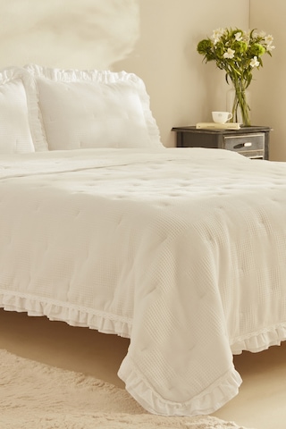 Karaca Home Perios Çift Kişilik Fırfırlı Spring Comfort Beyaz 200.22.11.0386 Beyaz