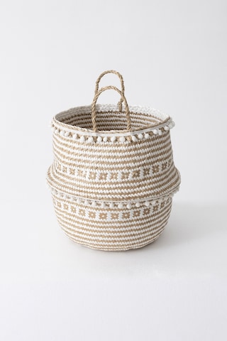 Meander El Örme Rafya Çok Amaçlı Kulplu Sepet 40cm 8992 Natural