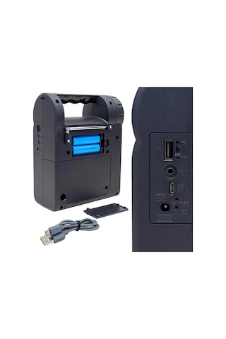 Magicvoice Fp-26 Usb-sd-fm-bluetooth Destekli Fenerli Taşınabilir Hoparlör