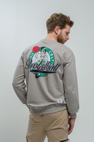 Oksit Celtics Önü Ve Arkası Baskılı Düşük Omuz Unisex Bisiklet Yaka Swe