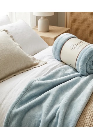 Daisy Super Soft Battaniye Çift Kişilik 200x220 Mavi