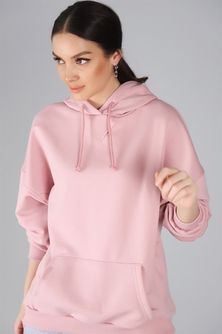 Sweetness Kadın Pudra Kapüşonlu Sweatshirt Pembe
