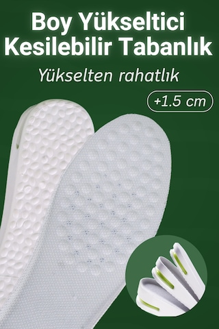 Dopar Boy Uzatma Tabanlık 1,5 Cm Hava Yastıklı Şok Emici Nefes Alabilen İç Taban 35-44
