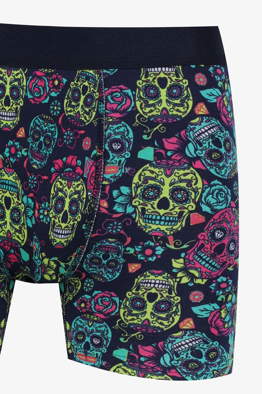 Erkek Tekli Desenli Pamuklu Boxer Ko9003bx-39 Yeşil - Gri - Mavi