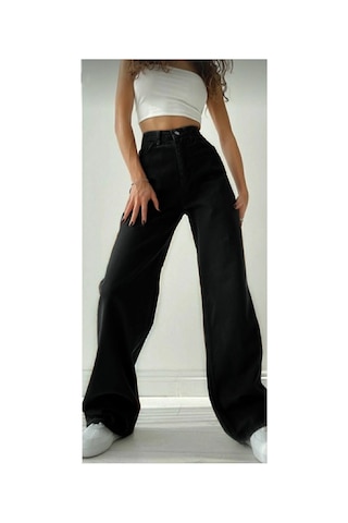 Woddi Nvn Hsn Cnk Extra Yüksek Acaip Solmaz Siyah Salaş Jeans Palazzo Pantolon New Sezon Woddi Nvn Hsn Cnk Extra Yüksek Acaip Solmaz Siyah Salaş Jeans Palazzo Pantolon New Sezon