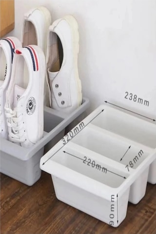 2 Adet Roma Terlik Toparlayıcı Dikey Rampa - 3 Bölmeli Dik Ayakka Çok Renkli