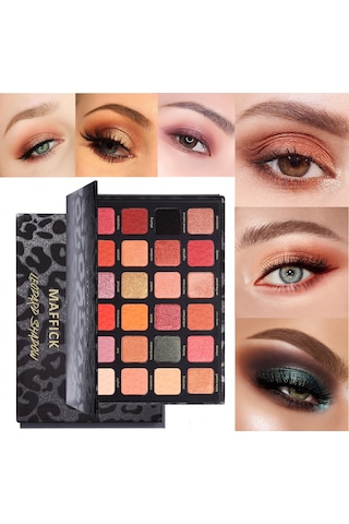 Vkemall 24 Renkli Göz Farı Paleti - Mat Ve Parlak Tonlar, Yoğun Pigment, Uzun Süre Kalıcı, Doğal Ve Dramatik Makyajlar İçin