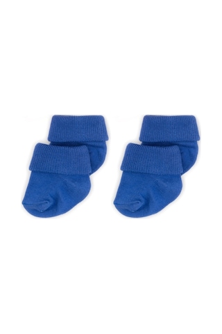 Novibaby 2'li Bambu Bebek Çorap I Navy Blue I 0 6 Ay I Lacivert Yenidoğan Bebek Çorabı Çok Renkli