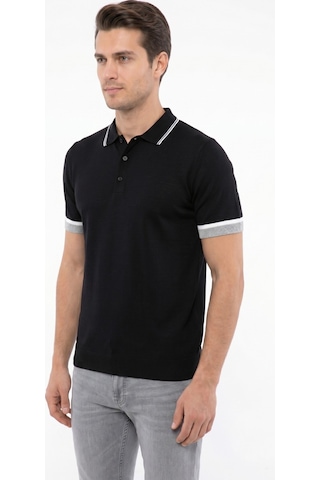 Raymons Erkek Polo Yaka Kısa Kollu Triko Tişört Regular Kalıp Bgl-st05559 Siyah