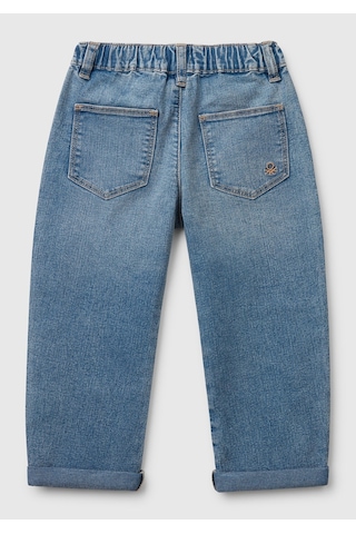 United Colors Of Benetton Benetton Açık Mavi Erkek Bebek Bağcıklı Denim Pantolon