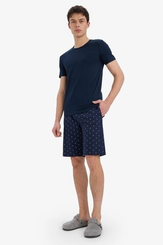 DeFacto Regular Fit Desenli Cepli Şort Pijama Altı E0513AX25SMNV135