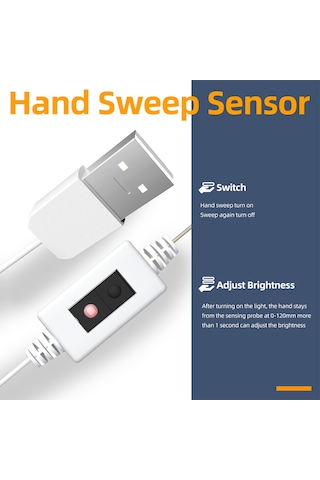 Sones 3m Su Geçirmez Bitki Büyüme Lambası Led Işık Şeridi El Süpürme Kısılabilir Tam Spektral Bitki Dolgu Işığı