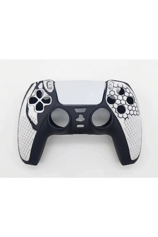 Playstation 5 Ps5 Joystick Kol Silikon Kılıf Analog Koruyucu Set Parlak Beyaz