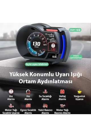 Ally A520 Obd2 + Gps Head Up Display Hud Dijital Hız Göstergesi Rpm & Sıcaklık & Basınç Takip Hız Alarmı- 5775
