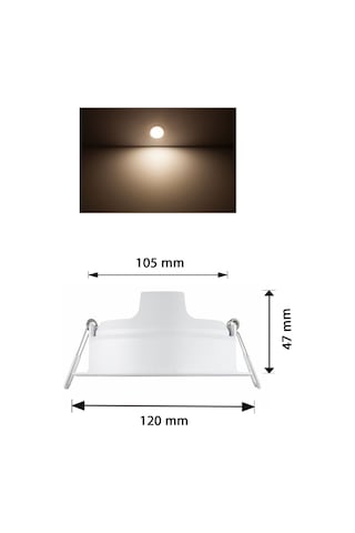 Philips Meson 7-7,5W Gömme Led Panel Günışığı 840 Delik 10,5 CM