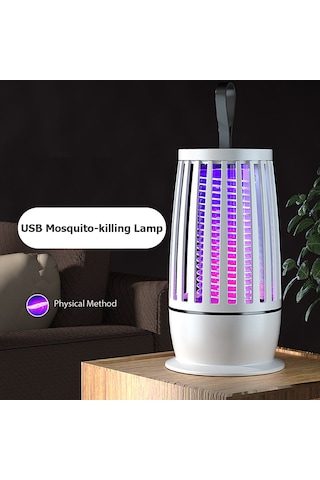 Aubyhe Usb İle Bağlı Led Akıllı Elektrikli Sinek Öldürücü - Taşınabilir Sinek Tutucu - Beyaz