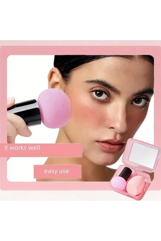 Su Aktivasyonlu Ve Çok Fonksiyonlu Aplikatörlü 2 Parça Makyaj Aynası, Pembepembe