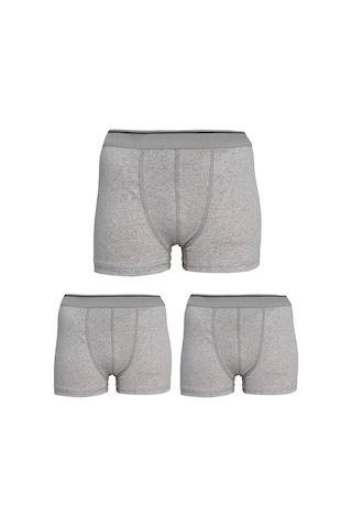 Erkek Pamuklu 3'lü Gri Atlet Ve 3'lü Gri Boxer 6 Parça Set