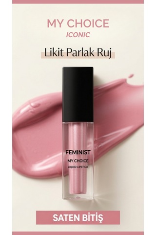 Kremsi Dokulu, Kadife Bitişli-parlak Yoğun Pigment, Gün Boyu Kalıcı Pembe