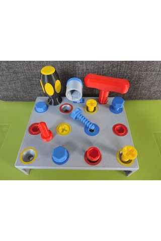 Meydora 3d Çocuk Oyuncak Tamir Tezgahı Eğitici Sök Tak Vidalama Seti 3+ Yaş